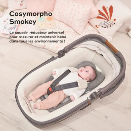 Babymoov Cosymorpho Smokey Reposacabezas Ergonómico para Bebé con Tejido Ultra Suave Transpirable para Cabeza y Espalda
