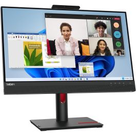 Lenovo TIO 24 Gen 5 Monitor 23.8" Full HD IPS para Tiny PC con Webcam 1080p, Micrófono y Altavoces para Videoconferencia