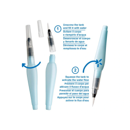 Carioca Pincel Recargable Agua Redondo Puntas Surtidas Caja de 3 Unidades