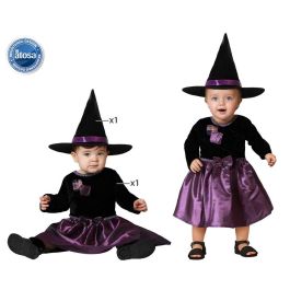 Disfraz Bruja Bebé Morado Niña Con Sombrero 6-12 Meses Disfraz Bruja Bebé Morado Niña Con Sombrero 6-12 Meses
