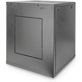 DIGITUS Carcasa de Pared Dynamic Basic 16U 600x600mm Negro - Bastidor de red con paneles laterales desmontables