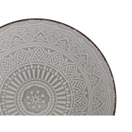 Plato Relieve Hondo Gris 20 cm Vessia - Gres, apto lavavajillas y microondas (24 Unidades)