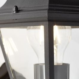 Lámpara de pared exterior radiante brillante Nissie Black E27 1x60W Lámpara de pared exterior radiante brillante Nissie Black E27 1x60W