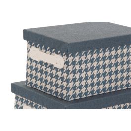 DKD Home Decor Caja de Almacenaje Decorativa Pata de gallo, Poliéster. Set de 3 Unidades, 30 cm Largo x 40 cm Ancho x 20 cm Alto, Colores Surtidos DKD Home Decor Caja de Almacenaje Decorativa Pata de gallo, Poliéster. Set de 3 Unidades, 30 cm Largo x 40 cm Ancho x 20 cm Alto, Colores Surtidos
