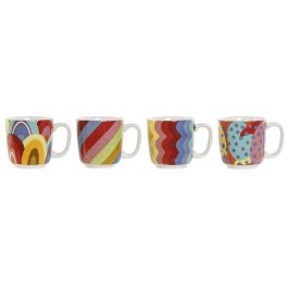 Cafe Moderno DKD Home Decor Multicolor Coral 10 x 10.5 x 13 cm Set de 4