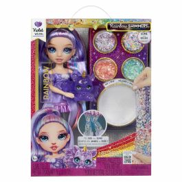 Rainbow High Muñeca Violet Morada 22 cm con Slime Transparente y Distintos Tipos de Brillo - Edad Mínima 4 Años