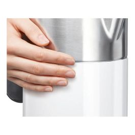 Bosch TWK8611P - Hervidor de Agua Estilo Styline 1.5 L, 2400 W, Blanco/Acero Inoxidable/Antracita, Filtro, Función Mantener Caliente, Base Giratoria 360°