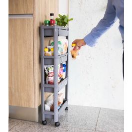 Inde Carrito Multiusos Extensible 4 Cestos 37,6 cm x 15,5 cm x 24,5 cm (4 Unidades)