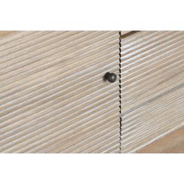 DKD Home Decor Mueble TV Moderno Madera Negro Natural 120 x 50 x 58 cm con 3 Cajones y 2 Puertas
