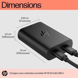 HP Cargador para Portátil 65W USB-C con Nitruro de Galio