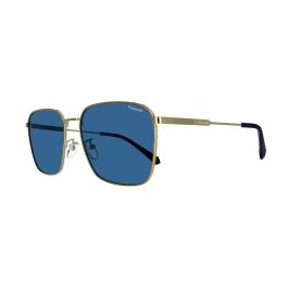 Polaroid Gafas de Sol 4120/G/S/X para Hombre, Rectangulares, Montura Acero Inoxidable, Lente 59mm, Puente 17mm, Patilla 145mm