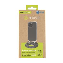 Muvit Funda Recycletek para iPhone 15 Pro Max - Transparente, Material Reciclado, Certificación GRS Muvit Funda Recycletek para iPhone 15 Pro Max - Transparente, Material Reciclado, Certificación GRS