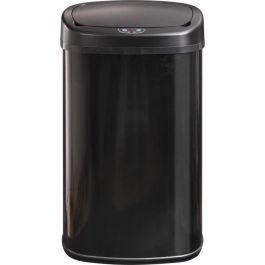 BATIMEX Cubo de basura automático de cocina - Acero inoxidable - Negro - 58L - MAJESTIC