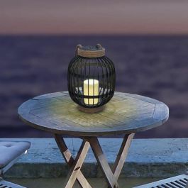 Lumisky LUM3760119730201 Farol Solar Decorativo FIDJY, 30 cm Alto, Mango Cuerda Efecto Vela, LED Blanco Cálido Lumisky LUM3760119730201 Farol Solar Decorativo FIDJY, 30 cm Alto, Mango Cuerda Efecto Vela, LED Blanco Cálido
