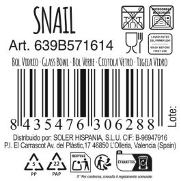 La Mediterranea Bol para Snacks de Colores Diseño "Snail" con Diámetro de 13,5 cm y una Altura de 5,2 cm (48 Unidades)