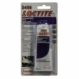 Loctite 3499 Kit de reparación de escape Echapnet - Sellador con cinta de fibra de vidrio, libre de asbesto, calentamiento rápido, Blanco 130g