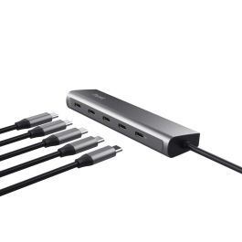 Hub USB Trust 25136 Plateado 10 cm (1 unidad) Precio: 44.5000006. SKU: B1B9GRLPPR