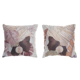 DKD Home Decor Cojín Decorativo Estilo Colonial Africano Multicolor de Poliéster 45x45 cm con Cremallera, Pack de 4 Unidades Precio: 30.19434. SKU: B1C6DM72LH