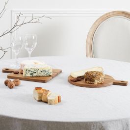 Home Deco Factory Tabla de Acacia Redonda o Cuadrada para Cortar o Servir - Colección Cocooning