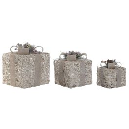 Regalo Navidad Alpina DKD Home Decor Crema 26 x 30 x 26 cm Set de 3 (2 Unidades)