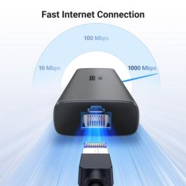 UGREEN 45000 Base de Acoplamiento 6 en 1, HDMI 4K@60Hz, 10Gbps, Gigabit Ethernet, PD 100W, USB-C Hub, Color Gris