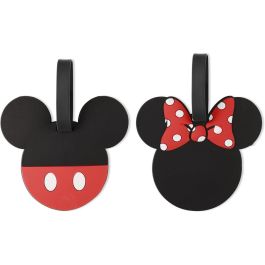 PEERS HARDY Set 2 Etiquetas de Equipaje Mickey & Minnie Disney Silicona Alta Calidad