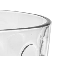 Vivalto Set 4 Vasos de Vidrio con Puntos, 360 ml - Aptos para Lavavajillas, Microondas y Congelador (8.5 cm Ø x 9.8 cm H) (6 Unidades)