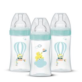 Pack de 3 biberones - DODIE - EB19 - 270 ml - Tetina plana - Verde Pack de 3 biberones - DODIE - EB19 - 270 ml - Tetina plana - Verde