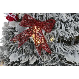 DKD Home Decor Árbol de Navidad Tradicional de PVC y LED, Plegable y Desmontable, en Rojo y Blanco, 71x71x180 cm, con protección IP44