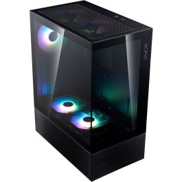 XPG Invader X Mini Midi Tower PC Caja Negro ATX 5 Ventiladores ARGB Ventana Lateral Compacta con Vista Panorámica