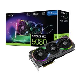 PNY GeForce RTX 5080 16GB GDDR7 3Fan ARGB OC Tarjeta Gráfica
