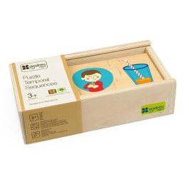 Andreutoys Puzle de Madera Secuencias Temporales, 10 Puzles, 24x12x6.5 cm
