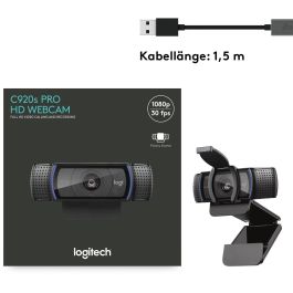 Logitech Webcam C920s HD Pro Enfoque Automático 1080p Full HD con Tapa de Privacidad