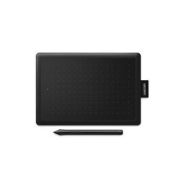 Wacom One Tableta Gráfica Tamaño Mediano, 2048 Niveles de Presión, 2540 LPI, USB, Negro
