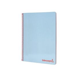 Cuaderno Espiral Liderpapel A4 Wonder Tapa Plastico 80H 90 gr Cuadro 4 mm Con Margen Color Azul 5 unidades