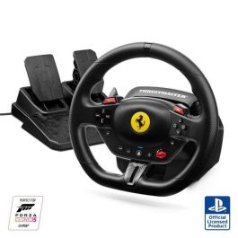 Thrustmaster 4160880 Volante Gaming T98-P Ferrari 296 GTB para PS5, PS4 y PC con Pedales - Inmersión SIM Racing