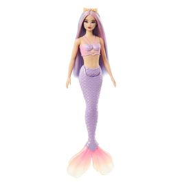 Barbie Muñeca Sirena Cabello Fantasía Lila Hrr06 Mattel