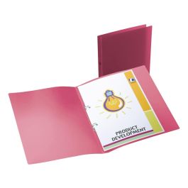 Carpeta Liderpapel 2 Anillas Redondas Mini 15 mm 49070 Polipropileno Din A4 Rojo Translucido