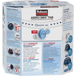 Rubson Recargas Aerodinámicas AERO 360° 360x12 Antihumedad y Antiolor 2 en 1 - Pack 2 unidades