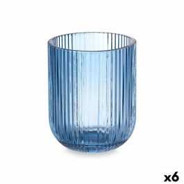 Vaso Rayas Azul Cristal 270 ml (6 Unidades) Precio: 7.49999987. SKU: B19Y54L9KV