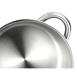 Fagor Silverinox Olla Inoxidable 18/10 6,8 L Ø24 x 15 cm con Tapa de Acero Inoxidable, Fondo Termodifusor, Apta para Todo Tipo de Fuegos
