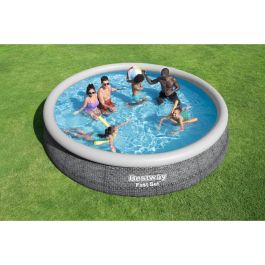 Kit piscina sobre suelo autoportante BESTWAY - Fast Set - 457 x 84 cm - Redonda (Entregado con bomba y cartucho de filtración)