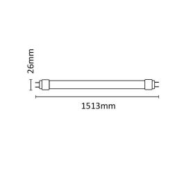 Tubo LED Asalite Vidrio G13 22W 3080Lm 4000K IP20 [ASAL-0179]