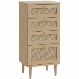 CALASETTEA CQSK311D95D Cómoda 4 Cajones Decoración Roble 50,4 x 41,4 x 108,8 cm