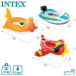 Intex Barca Hinchable para Niños (Pez 132x94 cm) (Coche 74x109 cm) (Avion 119x114 cm) de 3 a 6 Años - Modelos Surtidos