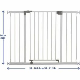 Dreambaby Barrera de seguridad Liberty Extra grande a presión para niños - Fácil instalación, 99-105.5 cm ancho x 75 cm alto - Blanca Dreambaby Barrera de seguridad Liberty Extra grande a presión para niños - Fácil instalación, 99-105.5 cm ancho x 75 cm alto - Blanca