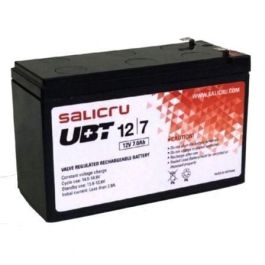 Salicru 013BS000007 Batería UBT 12V 7Ah V2 sellada y hermética, libre de mantenimiento, vida útil 3-5 años, para SAI Salicru