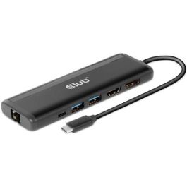 Club3D USB-8-in1-HUB USB-C a HDMI/DisplayPort/2xUSB/USB-C/RJ45 100W - Hub Multipuerto 8 en 1 para Portátil