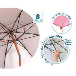 Atosa Sombrilla de Playa de Aluminio, UPF 50+, Rosa, 200 cm, Orientable