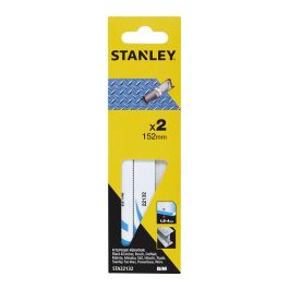 Stanley Sta22132-xj Hojas sierra de sable 15,2 cm para metal fino HSS, pack 2 unidades